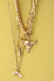 Bull Horn Multi Layer Necklace
