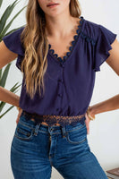 Scallop Lace Trim Top