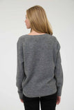 V Neck Long Sleeve Knit Sweater