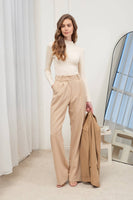 Mock Neck Long Sleeve Sweater Knit Top
