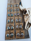 Western Hand Stone Aztec Post Earrings