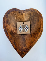 Western Hand Stone Aztec Post Earrings
