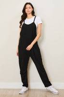 Casual Ribbed Sleeveless Jumpsuit with Pockets