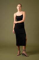 Bodycon Side Slit Cami Midi Dress