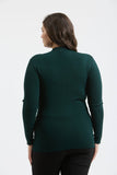 Plus Mock Neck Long Sleeve Top