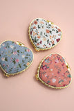 Travel Pocket Compact Floral Mirror