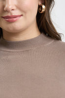 Plus Mock Neck Long Sleeve Top