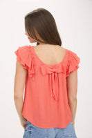 Ruffle Back Bow Top