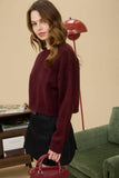 Crew Neck Cropped Sweater