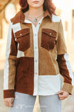 Multi Fabric Patchwork Denim Pearl Snap Western Shirt