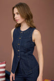 Sleeveless Denim Vest
