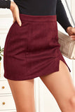 Faux Suede Mini Skirt