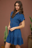Chambray Button Down Shirt Dress