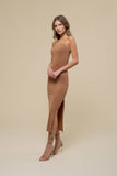 Bodycon Side Slit Cami Midi Dress