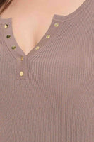 Plus Long Sleeve Henley Top