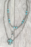 Western Pearl Beaded Thunderbird Necklace