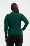 Plus Collard Gold Snap Long Sleeve