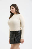 Plus Mock Neck Long Sleeve Top