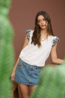 Floral Sleeve Blouse