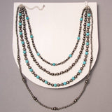 Western Multi-Strand Beaded Necklace