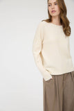 Plus Solid Crewneck Front Seam Sweater