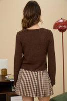 Multi Tie Front Long Sleeve Cardigan