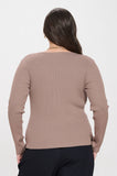 Plus Long Sleeve Henley Top