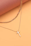 Double Layer Cross Necklace