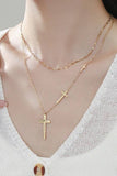18K Stainless Steel Cross Necklace