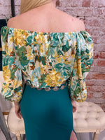 Mollie mustard floral top