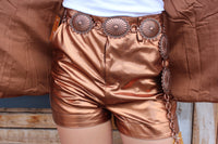Bristal bronze metallic shorts