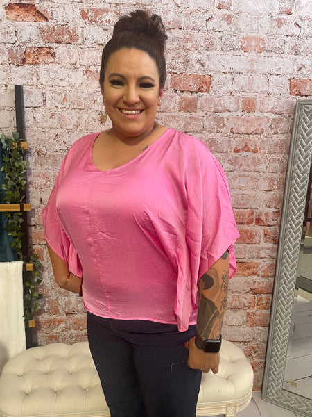 Patti pink dolman top