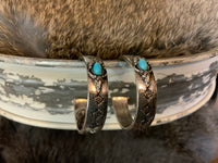 Silver & Turquoise Hoop Collection