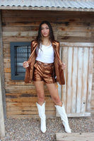 Bristal bronze metallic shorts