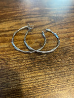 Silver hoop earrings