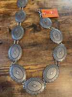 Stamped Oval Concho Belt