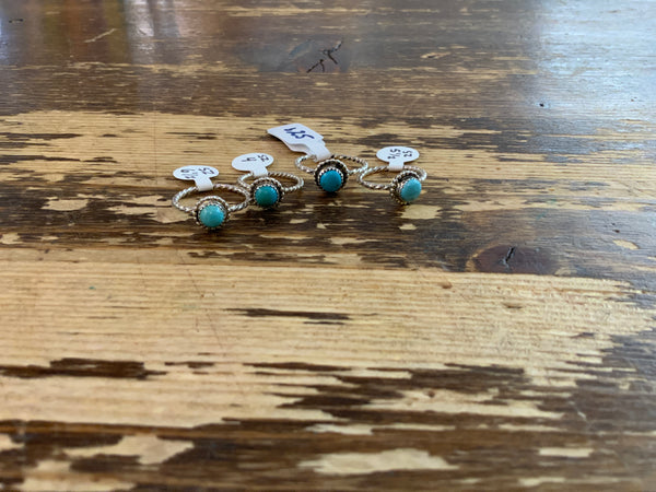 Turquoise Twisted Dainty Ring