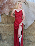 Reba red maxi dress
