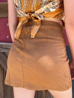 Shania Suede Fringe Skirt
