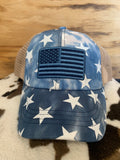 American Flag High Pony Hat