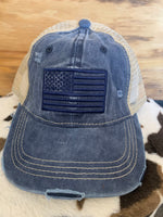 American Flag High Pony Hat