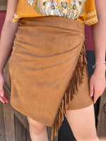 Shania Suede Fringe Skirt