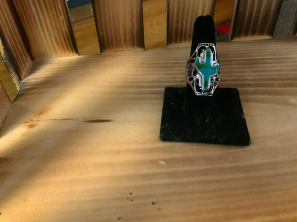 Cactus turquoise ring