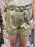 Quincy Olive Shorts