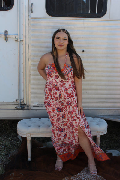 Ivory floral maxi