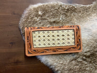 Tooled single snap wallet
