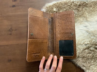 Tooled single snap wallet