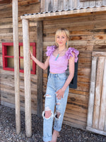Vickie violet crop top