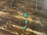 Paper Clip and Stone Lariat