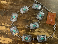 The Rectangle Stone Concho Belt